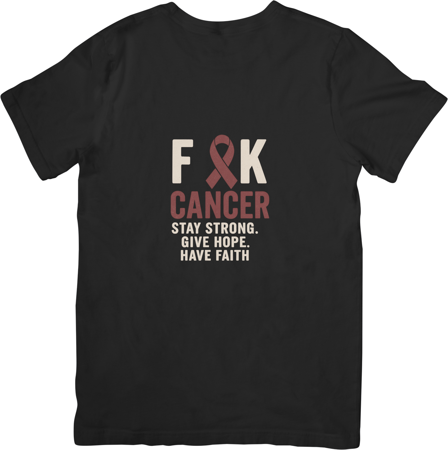 F Cancer T-Shirt – Bold Cancer Awareness & Support Tee – Stay Strong, Give Hope, Have Faith