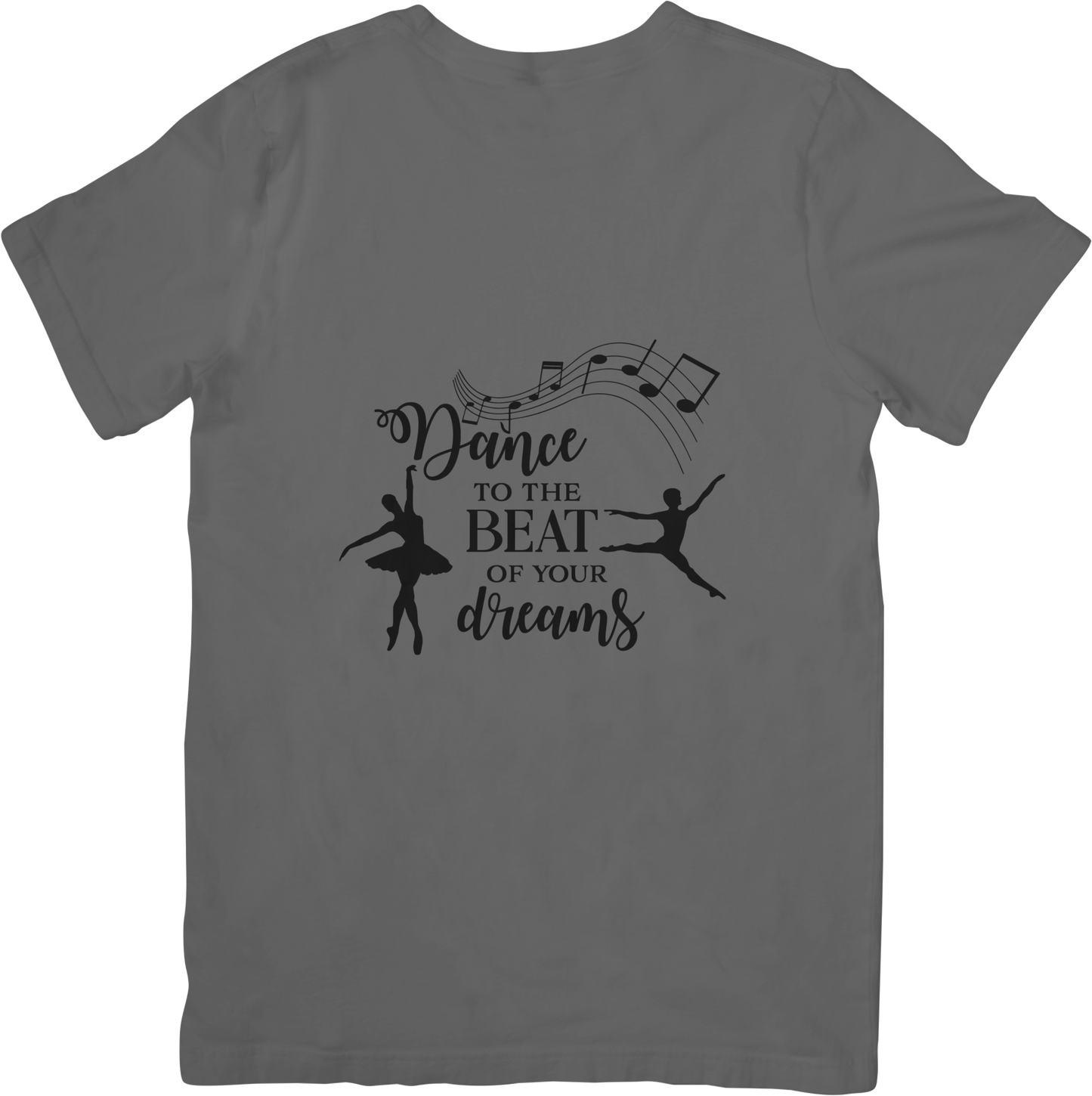 Inspirational Dance T-Shirt – “Dance to the Beat of Your Dreams” Ballerina Tee for Dancers, Ballet Lovers & Performers