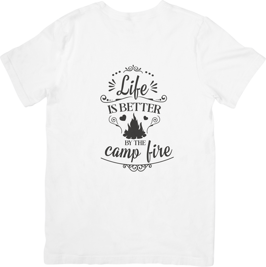 Life is Better by the Campfire T-Shirt – Camping Graphic Tee for Outdoor Lovers & Campers