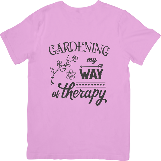 Gardening is My Way of Therapy T-Shirt – Cute Gardener Tee for Plant Lovers & Gardeners