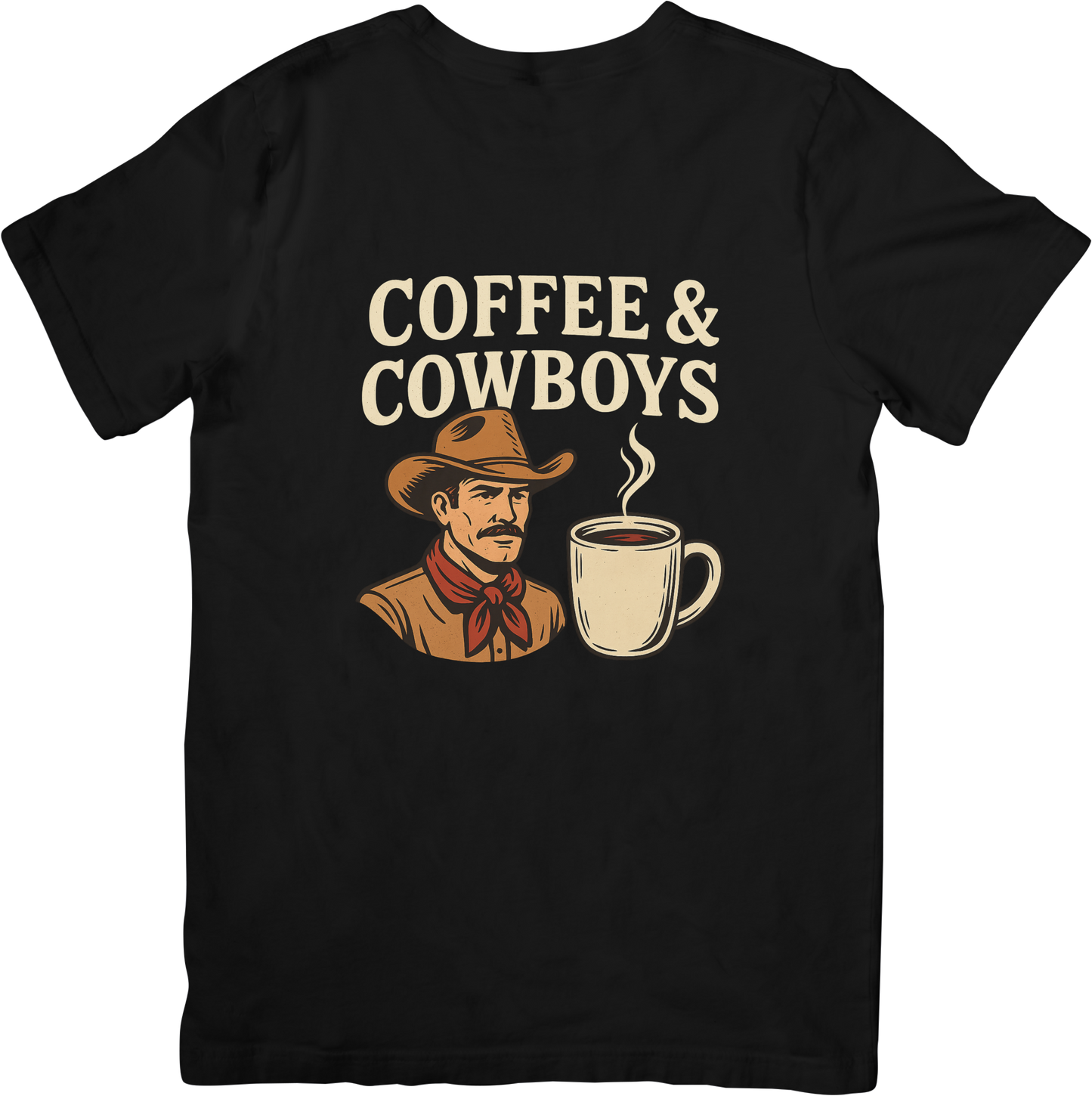 Coffee & Cowboys Vintage Western Tee